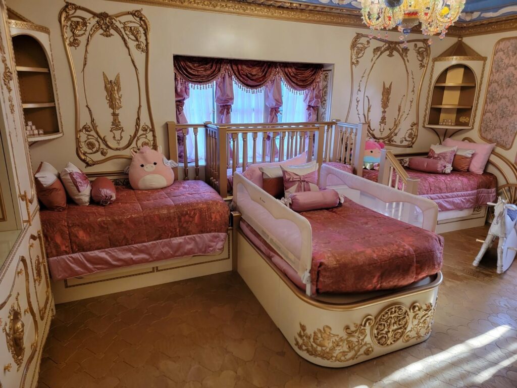 Luxurious bed in the Angel Room by Andrea D'Alessio