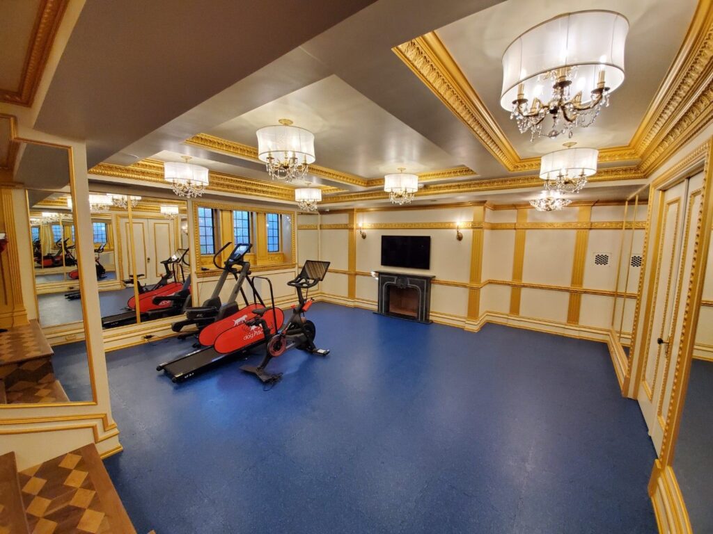 Lounge area in basement designed by Andrea D'Alessio